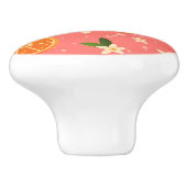 オレンジとオレンジの花の喜び セラミックノブ (側面)