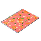 オレンジとオレンジの花の喜び ノートブック (左側)