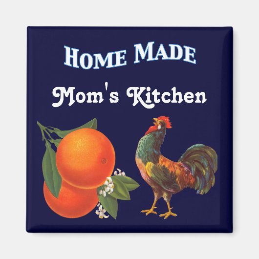 オレンジとオンドスターヴィンテージクレートアートマグネット マグネット (正面)