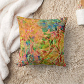 オレンジとカラフル抽象芸術アート装飾用クッション クッション (ブランケット)