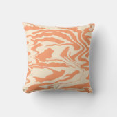 オレンジとクリームタイガーのストライプ クッション (正面)