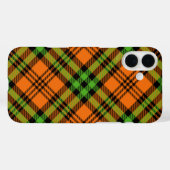 オレンジとグリーンのハロウィンプレイドパターン Case-Mate iPhoneケース (裏面 (横))