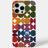 オレンジとグリーンのミッドセンチュリーアート(名入れ可) Case-Mate iPhoneケース (裏面)