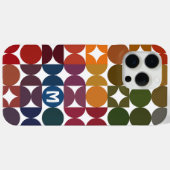 オレンジとグリーンのミッドセンチュリーアート(名入れ可) Case-Mate iPhoneケース (裏面 (横))