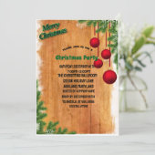 オレンジとグリーンの宝玉クリスマスパーティー 招待状 (スタンド正面)