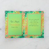 オレンジとグリーンの水玉模様サンキューカード サンキューカード (内部)