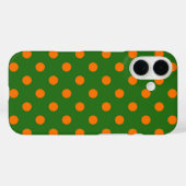オレンジとグリーンの水玉模様デザイン Case-Mate iPhoneケース (裏面 (横))