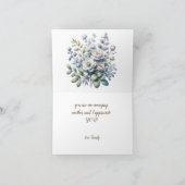 オレンジとグリーンの花 ハッピーマザーズデー サンキューカード (内部)