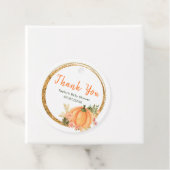 オレンジとグリーンカボチャ赤ちゃんシャワーありがとう フェイバータグ (インサイチュ)