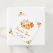 オレンジとグリーンカボチャ赤ちゃんシャワーありがとう フェイバータグ (インサイチュ)