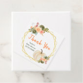 オレンジとグリーンカボチャ赤ちゃんシャワーありがとう フェイバータグ (インサイチュ)