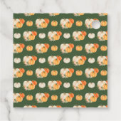 オレンジとグリーンカボチャ赤ちゃんシャワーありがとう フェイバータグ (裏面)