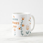 オレンジとグリーンシンプルの父の日の個人的なマグカップ コーヒーマグカップ (正面右)