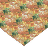 オレンジとグリーンフローラ ショートテーブルランナー (コーナー)