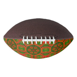 オレンジとグリーン万華鏡のように千変万化するパターンサッカー アメリカンフットボール