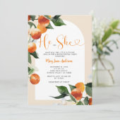 オレンジとグリーン 男の子?女の子? 招待状 (スタンド正面)