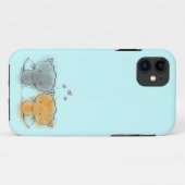 オレンジとグレーのかわいい子猫のイラスト Case-Mate iPhoneケース (裏面(横))