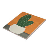 オレンジとグレーのアクリル鉢植えサボテン タイル (側面)