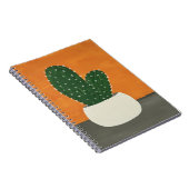 オレンジとグレーのアクリル鉢植えサボテン ノートブック (右側)
