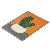 オレンジとグレーのアクリル鉢植えサボテン ノートブック (左側)