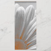 オレンジとグレーのフローラハイライト結婚式 プログラム (裏面)