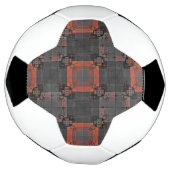 オレンジとグレーの十字路サッカーボール サッカーボール (回転)