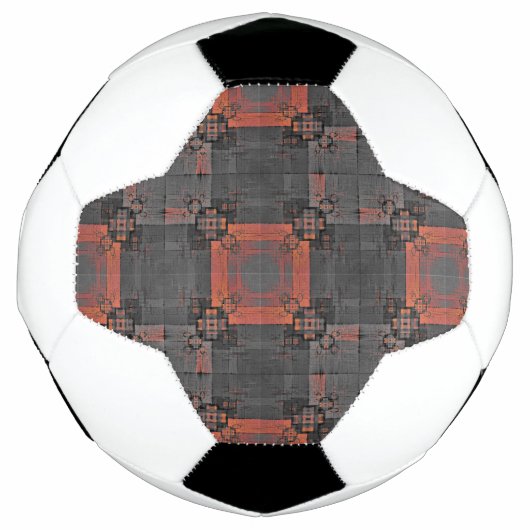 オレンジとグレーの十字路サッカーボール サッカーボール (正面)