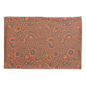 オレンジとグレーの抽象芸術 枕カバー (裏面)