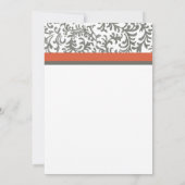 オレンジとグレーの結婚式招待状 招待状 (裏面)