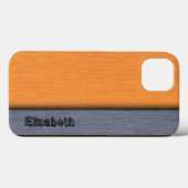 オレンジとグレーの背モダン景 Case-Mate iPhoneケース (裏面 (横))