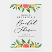 オレンジとグレープフルーツのウェディングシャワー歓迎 アクリルサイン (正面)