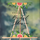 オレンジとグレープフルーツのウェディングシャワー歓迎 アクリルサイン (ニュートラル)