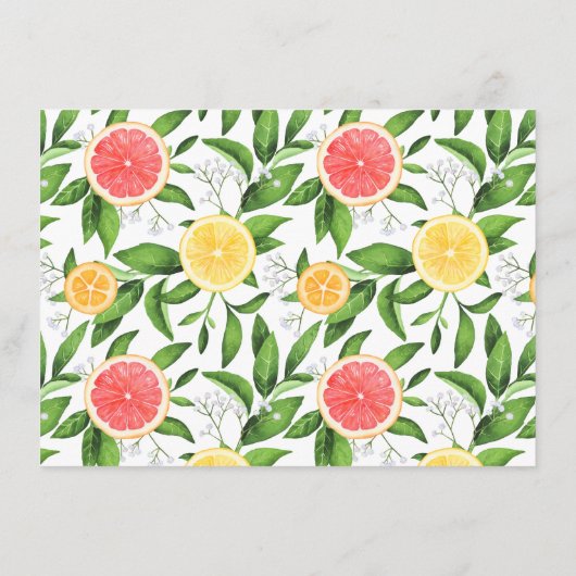 オレンジとグレープフルーツの新しい母のためのアドバイス アドバイスカード (裏面)