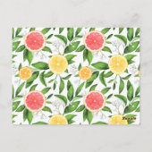 オレンジとグレープフルーツの新しい母のためのアドバイス ポストカード (裏面)