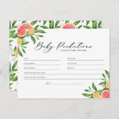 オレンジとグレープフルーツベビー予測ゲームカード ポストカード (正面/裏面)