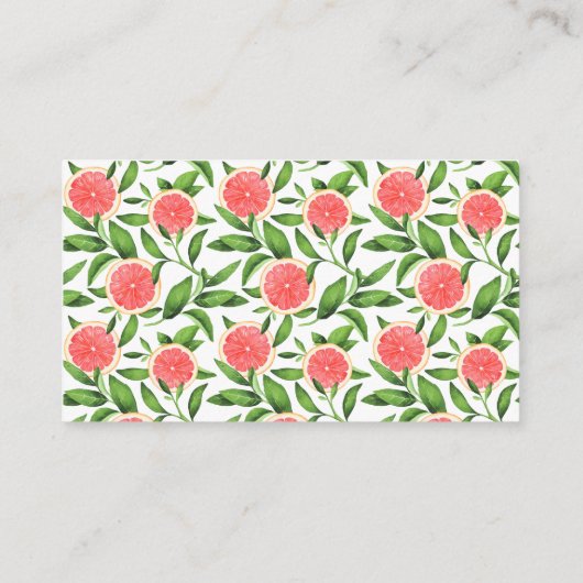 オレンジとグレープフルーツ本リクエスト赤ちゃんシャワー エンクロージャーカード (裏面)