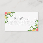 オレンジとグレープフルーツ本リクエスト赤ちゃんシャワー エンクロージャーカード (正面)