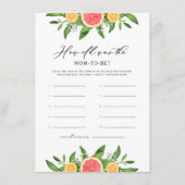 オレンジとグレープフルーツ エンクロージャーカード (正面)