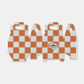 オレンジとグレー市松模様に フェイバーボックス (折り畳みなし)