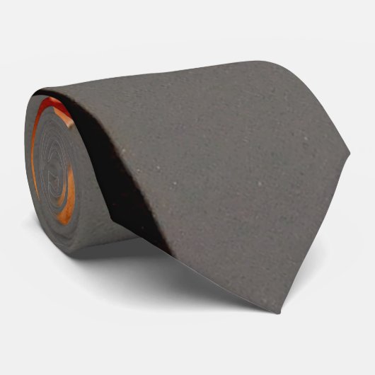 オレンジとグレー ネクタイ (ロール)