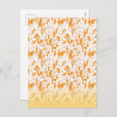 オレンジとゴルを鮮やか特徴とする織物パターン シーズンポストカード (正面/裏面)