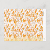 オレンジとゴルを鮮やか特徴とする織物パターン ポストカード (裏面)