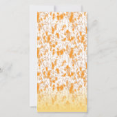 オレンジとゴルを鮮やか特徴とする織物パターン 案内状 (裏面)