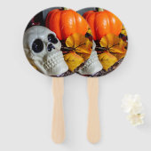 オレンジとスカル ハンドファン (正面&裏面)