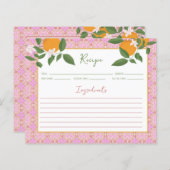 オレンジとタイルのレシピカード |キッチンデコール (正面/裏面)