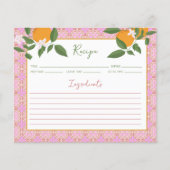 オレンジとタイルのレシピカード |キッチンデコール (正面)