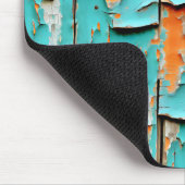 オレンジとターコイズブルーウェザードウッド マウスパッド (コーナー)