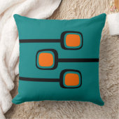オレンジとティール（緑がかった色）のMCM装飾用クッション。 クッション (ブランケット)