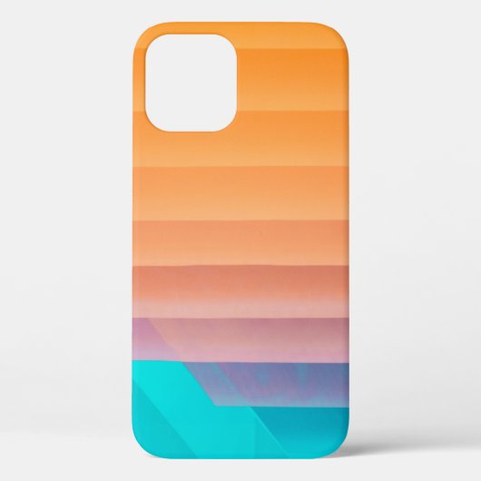 オレンジとティール(緑がかった色)イラストレーション Case-Mate iPhoneケース (裏面)