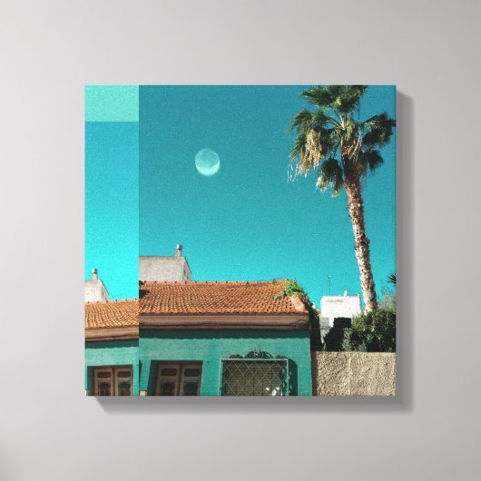 オレンジとトルコイズのトレビエハ キャンバスプリント (正面)